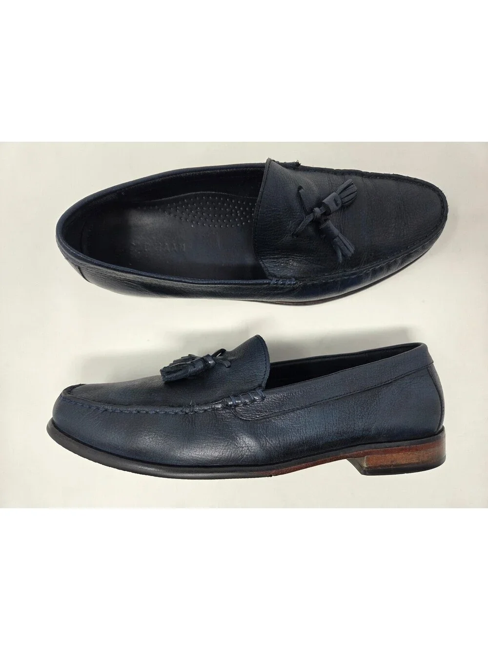 Cole Haan Men's Blue Leather Tassel Loafers Size 9.5 M